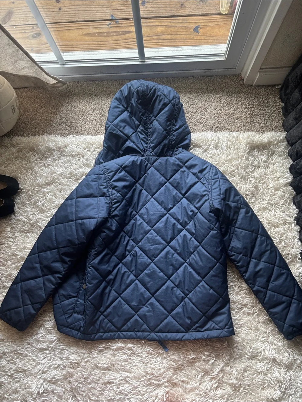 Patagonia Kids Navy Quilted Hooded Puffer Jacket